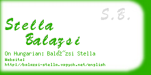 stella balazsi business card